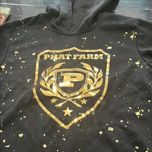 Phat Farm Black and Gold Sweatshirt Bold Graphic Design